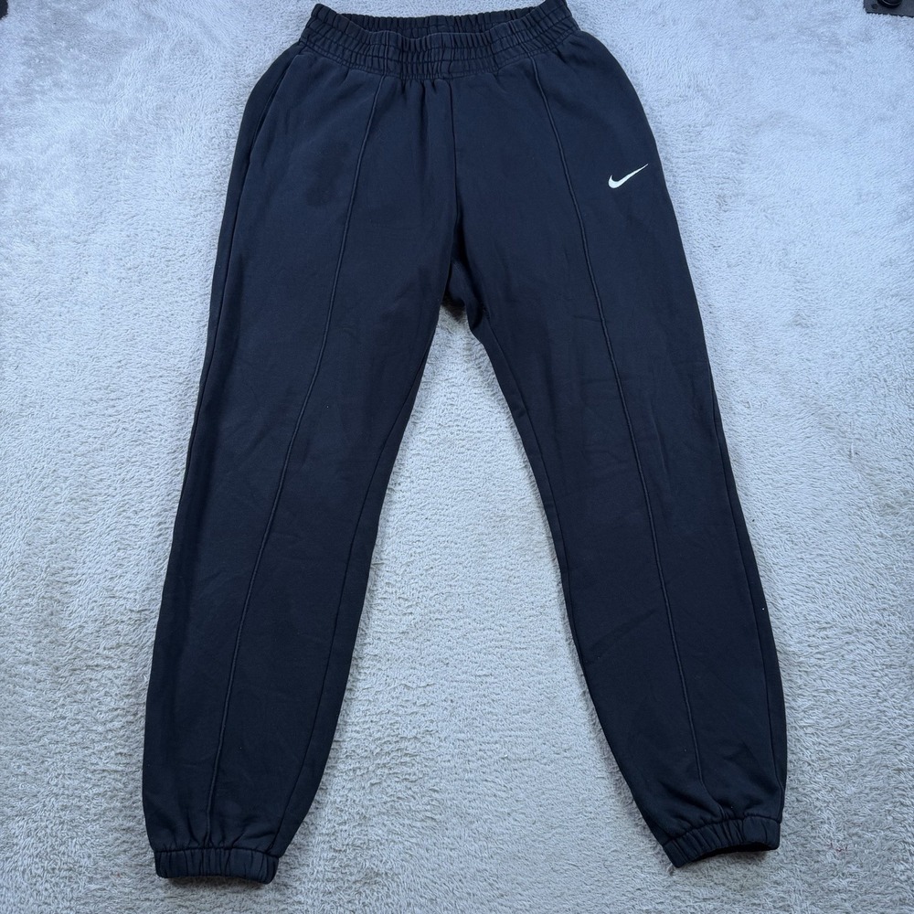 Nike Sweatpants Mens Small Black Sportswear Club Fleece Joggers Gym Active - Picture 2 of 10